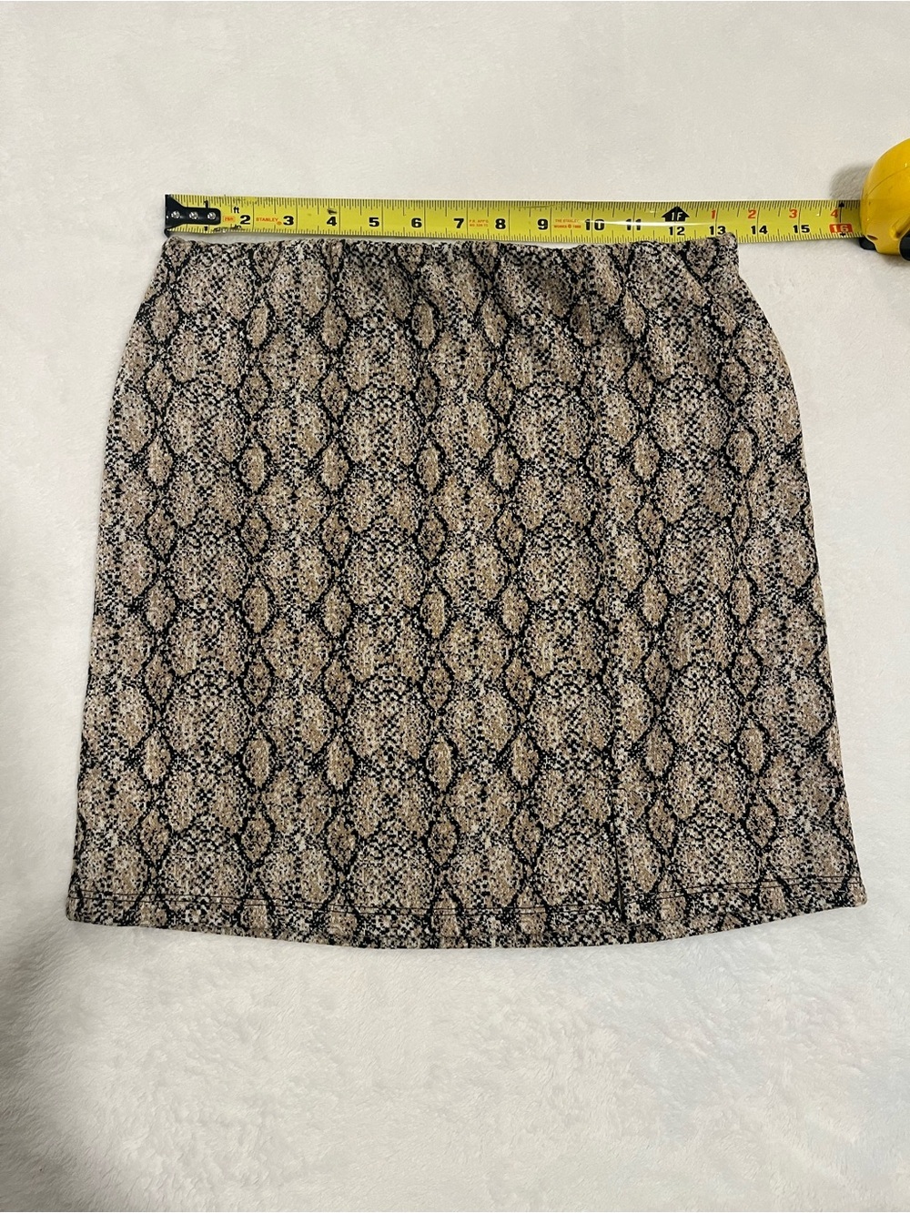 Primark Python Snack Print Mini Skirt with Side Slit - Size 4
